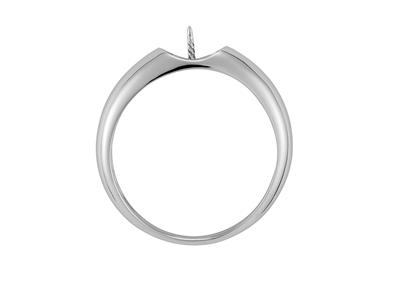 Anello Per Perla Da 7 A 9 Mm, Oro Bianco 18 Carati. Rif. Bg138