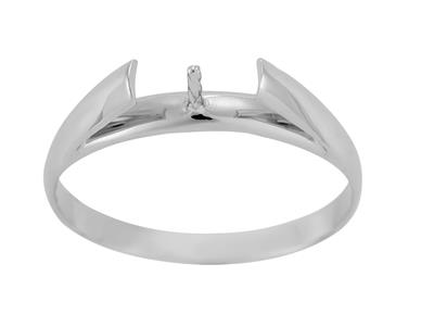 Anello Per Perla Da 5 A 7 Mm, Oro Bianco 18 Carati. Rif. Solo S - Immagine Standard - 2