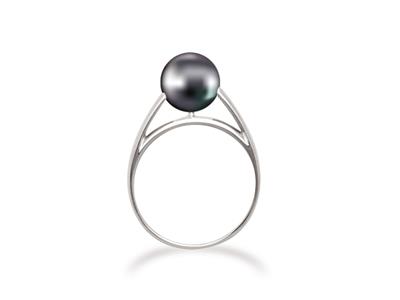 Anello Per Perla Da 5 A 7 Mm, Oro Bianco 18 Carati. Rif. Solo S - Immagine Standard - 3
