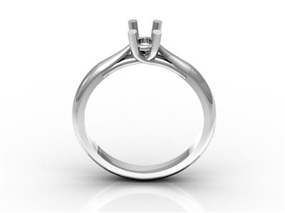 Solitario 4 Griffe Incrociate Per Pietre Da 4 5 Mm Oro Bianco 18k Dito 53. Ref. 3420 cookson clal
