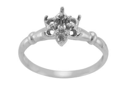 Anello Entourage, Pietra Centrale Tonda 3,5 Mm, Oro Bianco 18 Carati. Rif. 18333 - Immagine Standard - 2