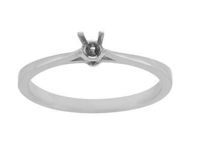 Solitario 4 Griffe Per Pietra Da 2,6 Mm, Oro Grigio 800 Ref. Ar15/20 - Immagine Standard - 2