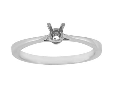 Solitario 4 Griffe Per Pietra Da 3 Mm, Oro Grigio 800 Ref. Ar30/35 - Immagine Standard - 2