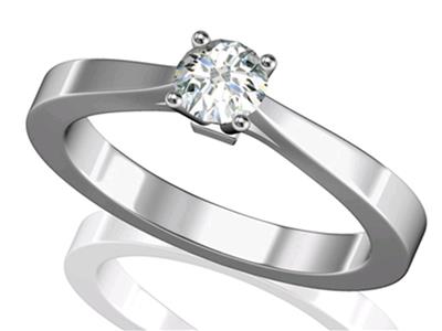 Solitario 4 Griffe Per Pietra Da 3,5 Mm, Oro Grigio 800 Ref. Ar40/50 - Immagine Standard - 3