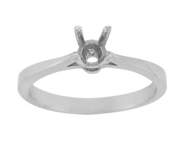 Solitario 4 Griffe Per Pietra Da 4 Mm, Oro Grigio 800 Ref. Ar50/60 - Immagine Standard - 2