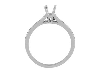 Solitario 4 Griffe Per Pietra Centrale 4,4 Mm, Oro Grigio 800 Ref. Ga30/35 - Immagine Standard - 1