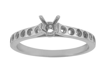 Solitario 4 Griffe Per Pietra Centrale 4,4 Mm, Oro Grigio 800 Ref. Ga30/35 - Immagine Standard - 2