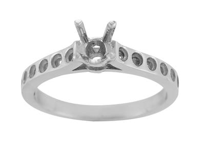 Solitario 4 Griffe Per Pietra Centrale MM 4,80, Oro Grigio 800 Ref. Ga40/50 - Immagine Standard - 2
