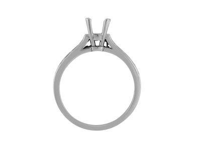 Solitario 4 Griffe Per Pietra Centrale Da 6 Mm, Oro Grigio 800 Ref. Ga70/90 - Immagine Standard - 1