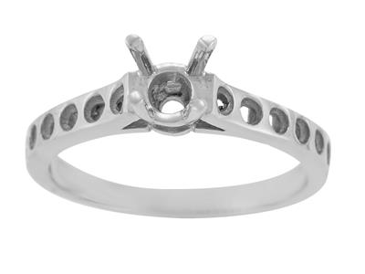 Solitario 4 Griffe Per Pietra Centrale Da 6 Mm, Oro Grigio 800 Ref. Ga70/90 - Immagine Standard - 2