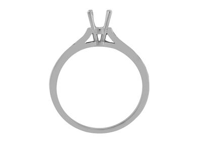 Solitario 4 Griffe Per Pietra Centrale 5,6 Mm, Oro Bianco 800 Ref. Ga50/60 - Immagine Standard - 1