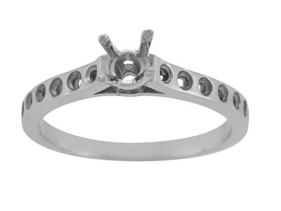 Solitario 4 Griffe Per Pietra Centrale 5,6 Mm, Oro Bianco 800 Ref. Ga50/60 - Immagine Standard - 2
