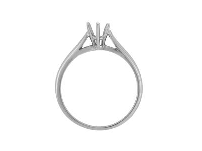 Solitario 6 Griffe Per Pietra Da 5 Mm, Oro Bianco 18 Carati. Rif. 25377
