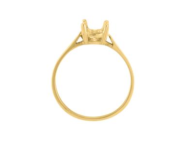 Anello Con 4 Griffe Per Pietra Ovale 8 X 6 Mm, Oro Giallo 18 Carati. Rif. 15363