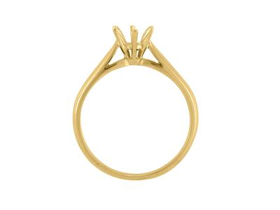 Solitario 6 Griffe Per Pietra Da 5,9 Mm, Oro Giallo 18 Carati. Rif. 25378 - Immagine Standard - 1