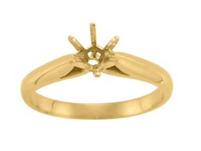 Solitario 6 Griffe Per Pietra Da 5,9 Mm, Oro Giallo 18 Carati. Rif. 25378 - Immagine Standard - 2