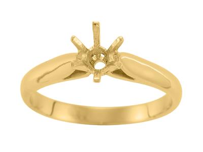 Solitario 6 Griffe Per Pietra Da 6,1 Mm, Oro Giallo 18 Carati. Rif. 25379 - Immagine Standard - 2