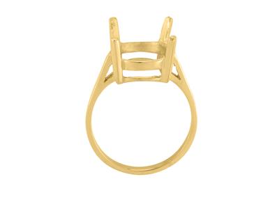 Anello Con 4 Griffe Per Pietra Ovale 16 X 12 Mm, Oro Giallo 18 Carati.rif. 15373 - Immagine Standard - 1