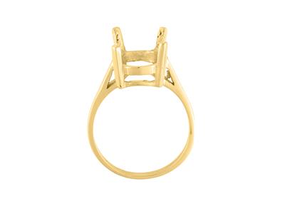Anello Con 4 Griffe Per Pietra Ovale 14 X 10 Mm, Oro Giallo 18 Carati.rif. 15371 - Immagine Standard - 1