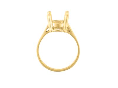Anello Con 4 Griffe Per Pietra Ovale 11 X 9 Mm, Oro Giallo 18 Carati. Rif. 15369 - Immagine Standard - 1