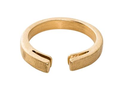 Corpo Dell'anello Con Strisce Di Palmetta, Oro Giallo 18k 3n, Misura Anello 50 Ref. S66 - Immagine Standard - 2