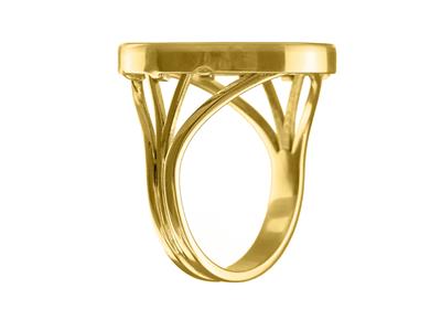 Anello Porta-moneta Da 10 Franchi, Incastonatura Invisibile, Oro Giallo 18 Kt