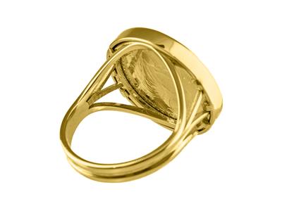 Anello Porta-moneta Da 10 Franchi, Incastonatura Invisibile, Oro Giallo 18 Kt - Immagine Standard - 3