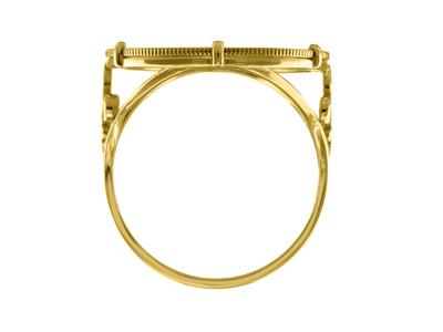 Anello Portagemma Da 20 Franchi, Incastonatura A 6 Griffe, Personalizzabile, Oro Giallo 18 Carati - Immagine Standard - 3