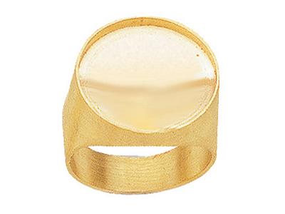 Anello Sigillare Porta Pezzo Da 10 Franchi, Oro Giallo 18 Carati. Rif.08005 - Immagine Standard - 1