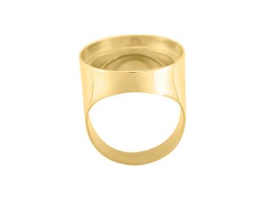 Anello Sigillo Portamoneta 20 Franchi, Oro Giallo 18k. Rif. 08006