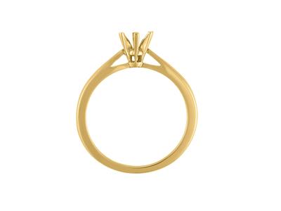 Solitario 6 Griffe Per Gemma 4/4,5 Mm, Oro Giallo 18 Carati. Rif. 26002 - Immagine Standard - 1