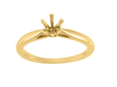 Solitario 6 Griffe Per Gemma 4/4,5 Mm, Oro Giallo 18 Carati. Rif. 26002 - Immagine Standard - 2