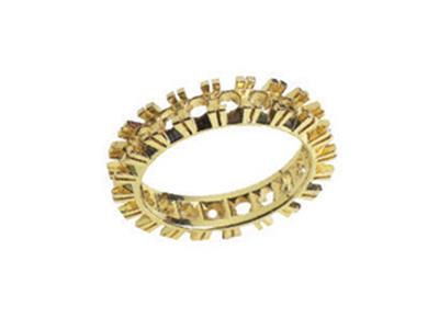 Set Di Fedi Nuziali Con Incastonatura A 4 Griffe 1 Fila, Oro Giallo 18k. Rif. 307/5006 - Immagine Standard - 1