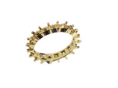 Montatura Per Anello Solitario Montata Con 4 Griffe 1 Fila, Oro Giallo18k. Rif. 370 - Immagine Standard - 1