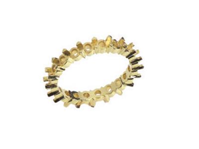 Anello Montato Con 2 Griffe 1 Fila,oro Giallo 18k. Rif. 440/5037 - Immagine Standard - 1