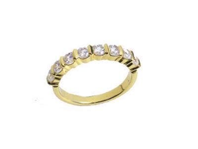 Fede Nuziale A Barra Dritta 1 Fila,oro Giallo 18 Carati. Rif. 451/500 9 - Immagine Standard - 2
