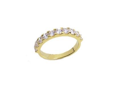 Montatura Per Anello Solitario A 4 Griffe 1 Fila, Oro Giallo 18k. Rif.530 - Immagine Standard - 2