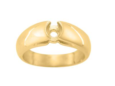 Solitario Per Pietra Tonda Da 5 Mm,oro Giallo 18 Carati. Rif. Bg251 - Immagine Standard - 2