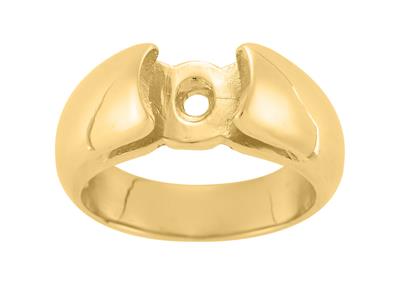 Solitario Per Pietra Tonda Da 8 Mm,oro Giallo 18 Carati. Rif. Bg248 - Immagine Standard - 2