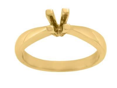 Solitario 4 Griffe Per Pietra Da 4,5 Mm, Oro Giallo 18 Carati. Rif. Sv30/35 - Immagine Standard - 2