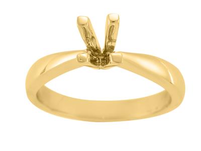 Solitario 4 Griffe Per Pietra Da 5 Mm, Oro Giallo 18 Carati. Rif. Sv40/50 - Immagine Standard - 2
