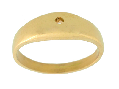 Bracciale Rigido Con Montatura Pesante Per Pietra Da 2 Mm, Oro Giallo 18 Carati. Rif. Bjo43 - Immagine Standard - 2