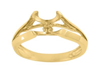 Anello Per Perla Da 8 A 9 Mm, Oro Giallo 18 Carati. Rif. Bg167 - Immagine Standard - 2