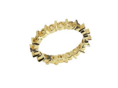 Anello Barrette Inclinato 1 Fila, Oro Giallo 18k. Rif. 450 - Immagine Standard - 1
