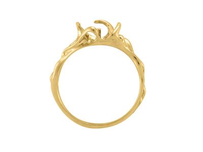 Anello Per Perla Da 10 Mm, Oro Giallo 18 Carati. Rif. Bg160