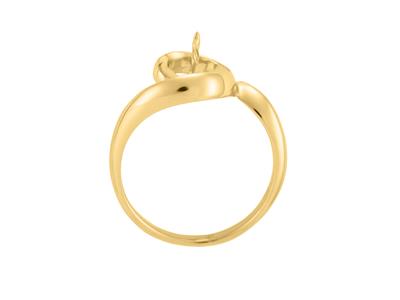 Anello Per Una Perla Da 7 A 9 Mm, Oro Giallo 18 Carati. Rif. Bg51 - Immagine Standard - 1