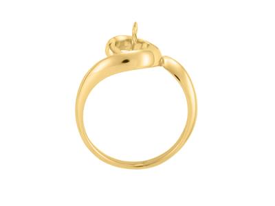 Anello Per Perla Da 7 A 9 Mm, Oro Giallo 18 Carati. Rif. Bg51 - Immagine Standard - 1