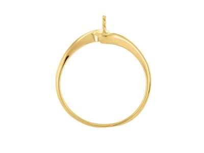 Anello Per Perla Da 7 A 9 Mm, Oro Giallo 18 Carati. Rif. Bg53 - Immagine Standard - 1