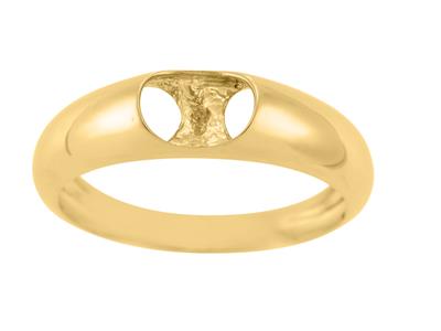 Anello Per Perla Da 7 A 9 Mm, Oro Giallo 18 Carati. Rif. Bg138 - Immagine Standard - 2