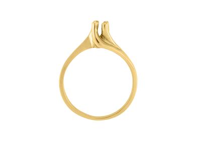 Tourbillon Solitario 4 Griffe Per Pietra Di 3 Mm, Oro Giallo 18 Carati Ref. Tr4 - Immagine Standard - 1